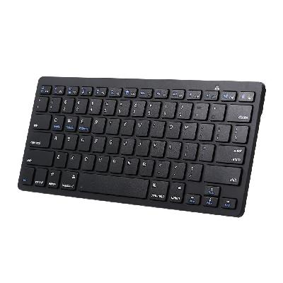 无线蓝牙键盘手机平板电脑三系统通用迷你超薄 黑色